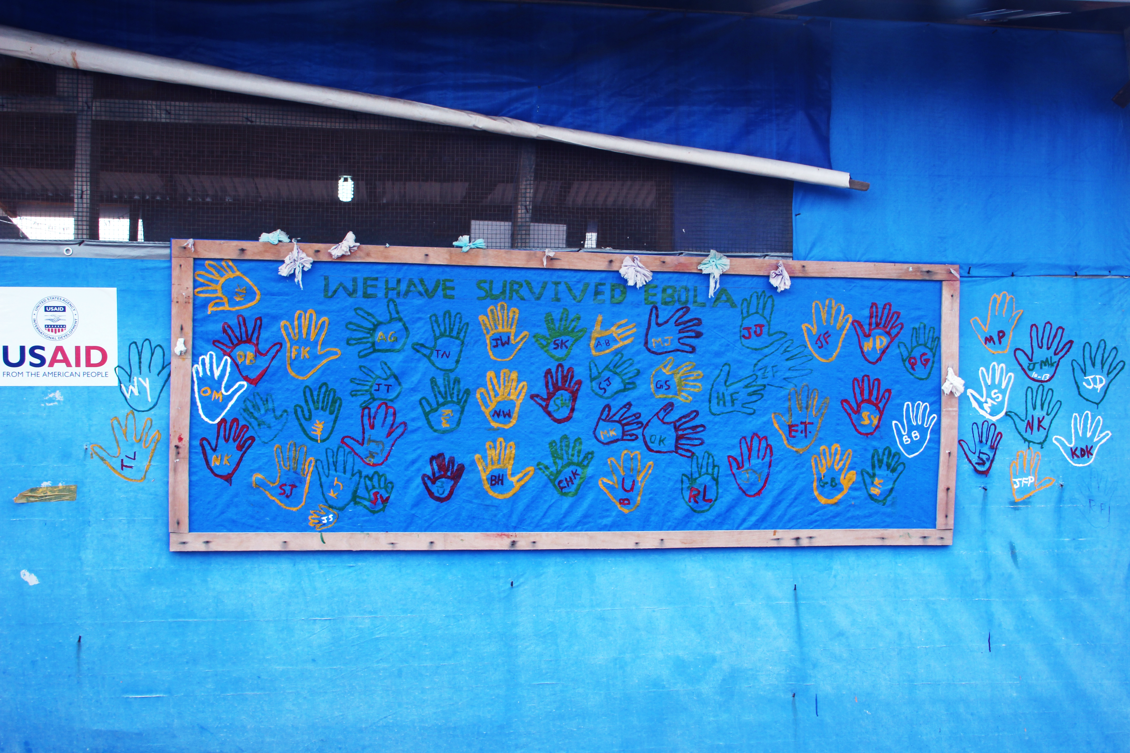 Mural commemorating Ebola survivors
