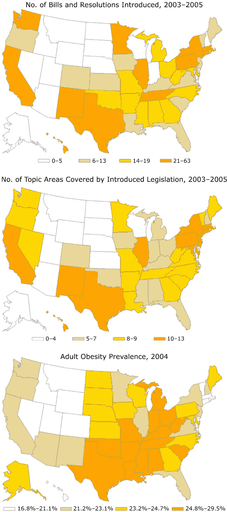 Three US maps