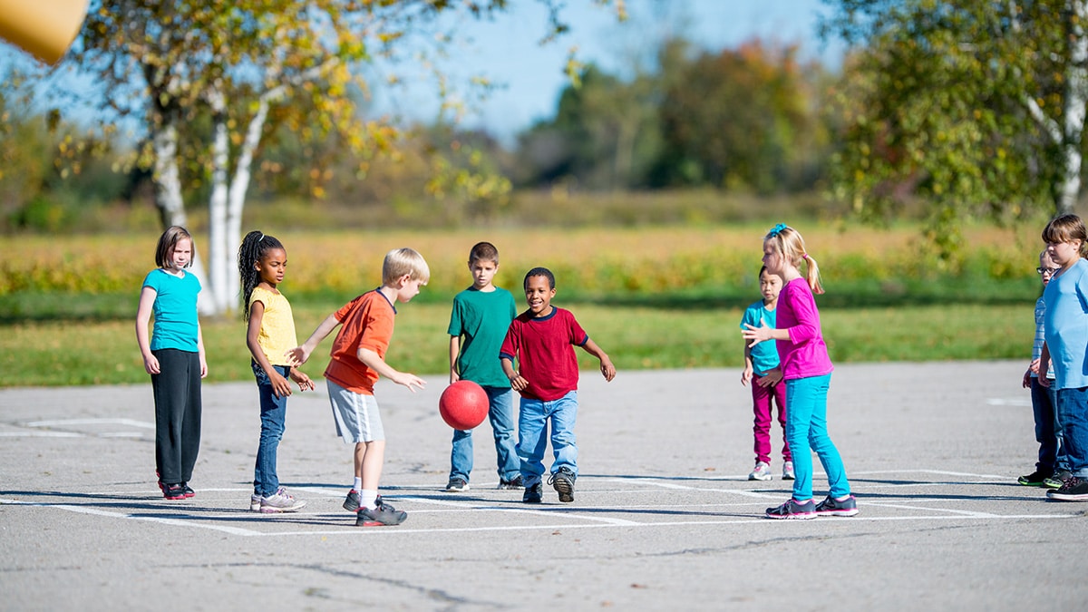 Kids playing outside