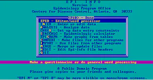 Epi Info™ Version 3 Screen Shot - Main Menu