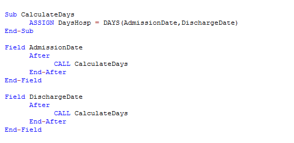 Example Check Code Subroutine