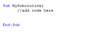 Subroutine shell for adding commands