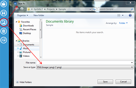 Save As image button and Save As (*png) dialog