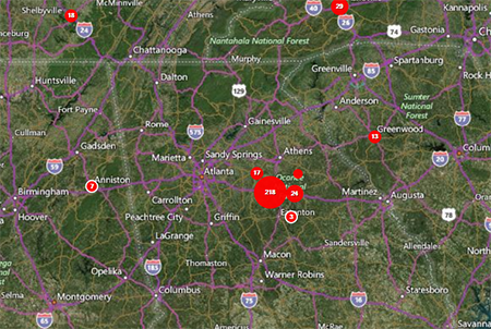 Resulting Case Cluster Map