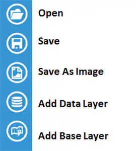 Epi Map toolbar with icons defined