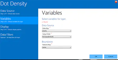 Shapefile variable options and boundaries