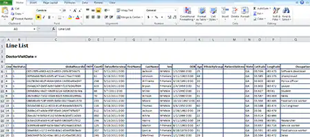 List Data in Excel