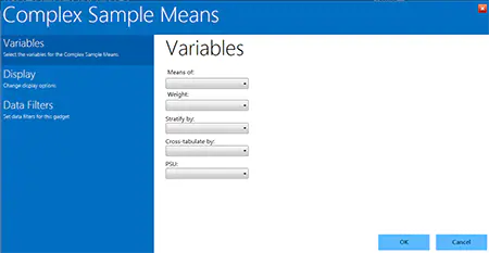 Complex Sample Means gadget