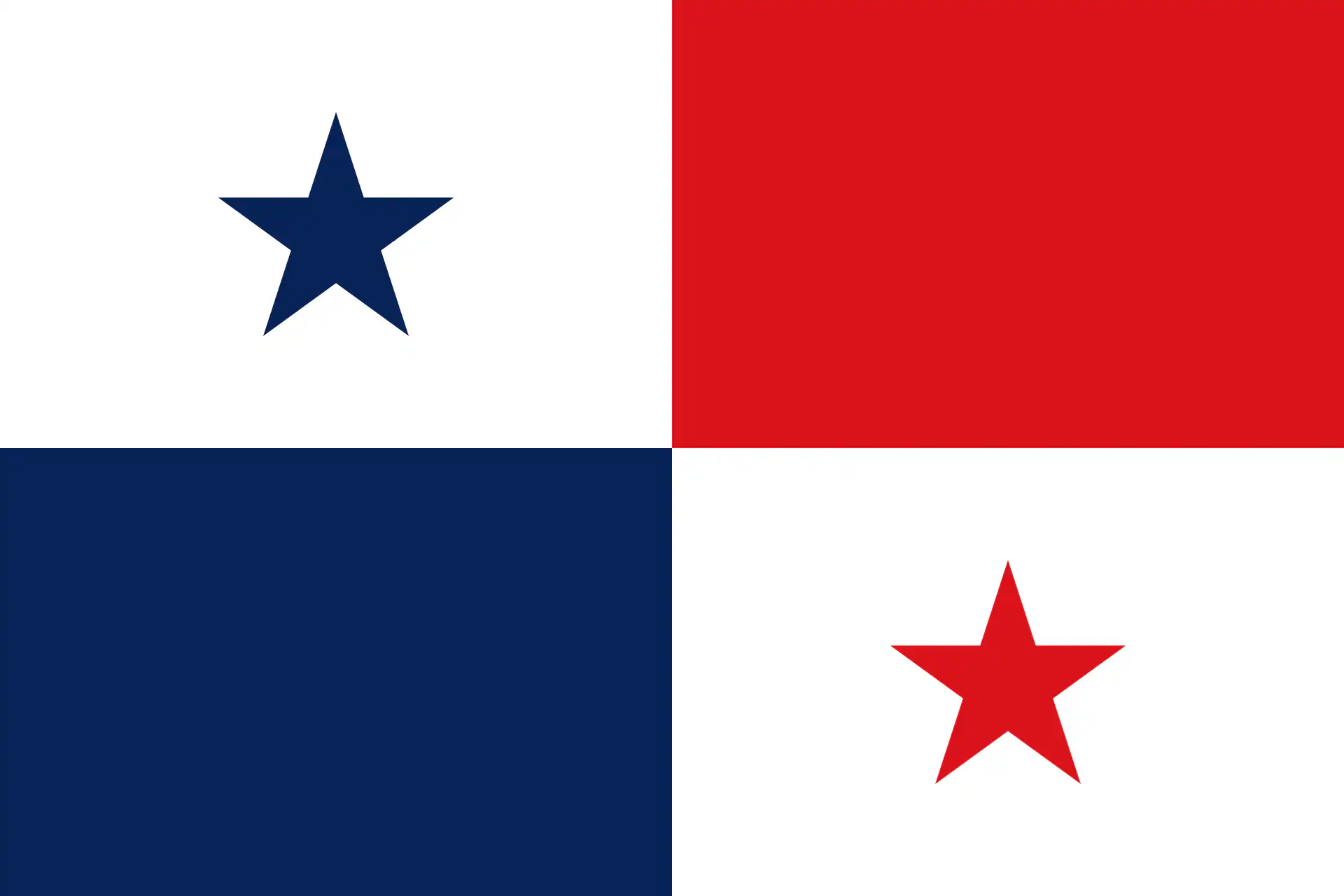 The flag of Panama.