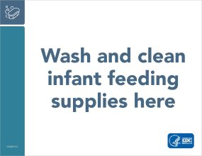 Wash and clean infant feeding supplies here