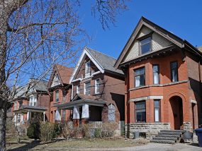 A row of houses.