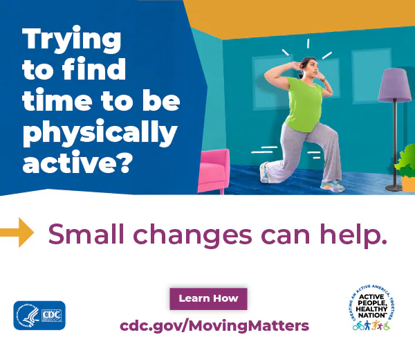 Trying to find time to be physically active? Small changes can help.