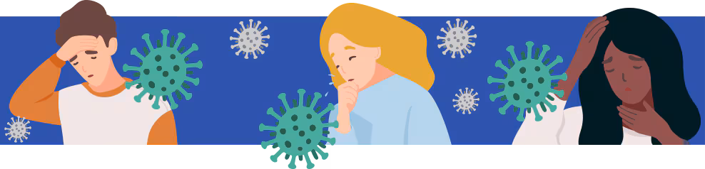 intro02 colorful icons of people with virus floating around them