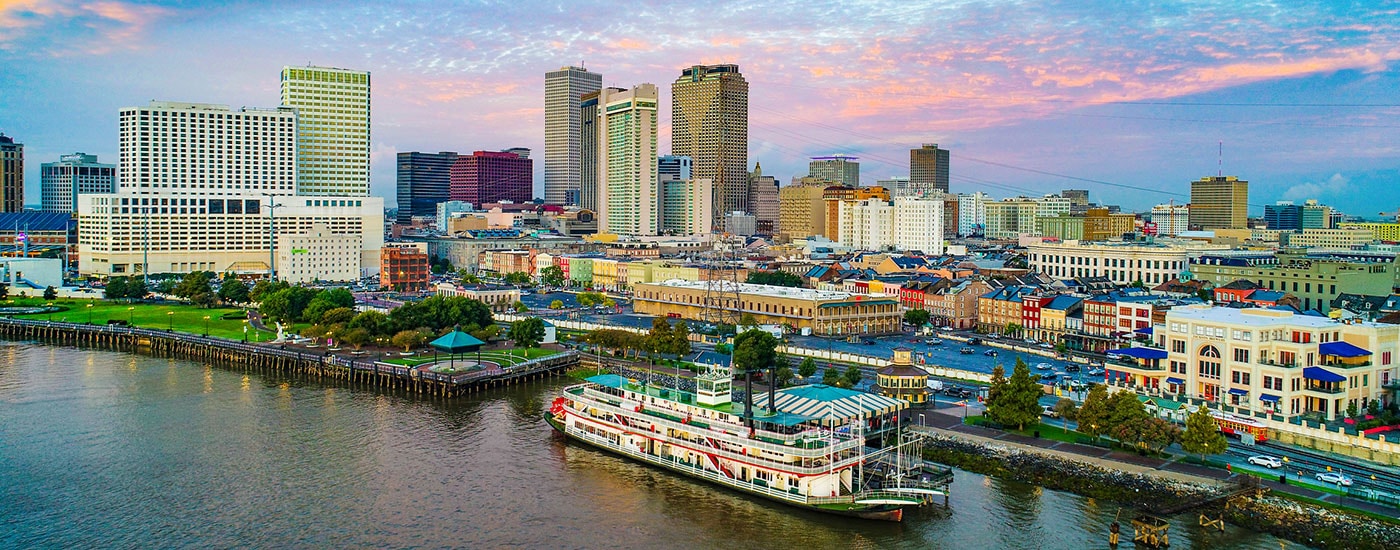 Skyline of a city in Louisiana