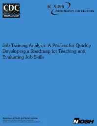 Image of publication Job Training Analysis: A Process for Quickly Developing a Roadmap for Teaching and Evaluating Job Skills