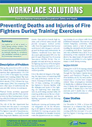 Cover of Workplace Solutions: Preventing Deaths and Injuries of Fire Fighters During Training Exercises