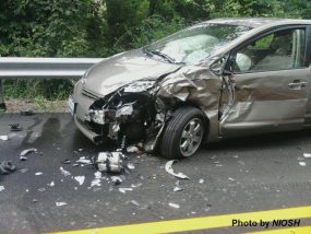 car with front fender bender