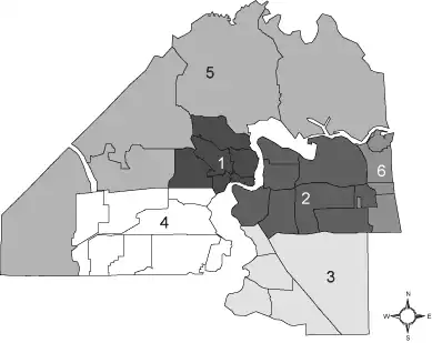 Map of Duval County, FL