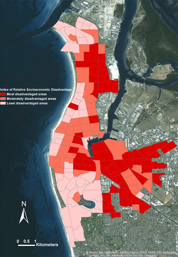 Spatial pattern of CVD risk and socioeconomic status