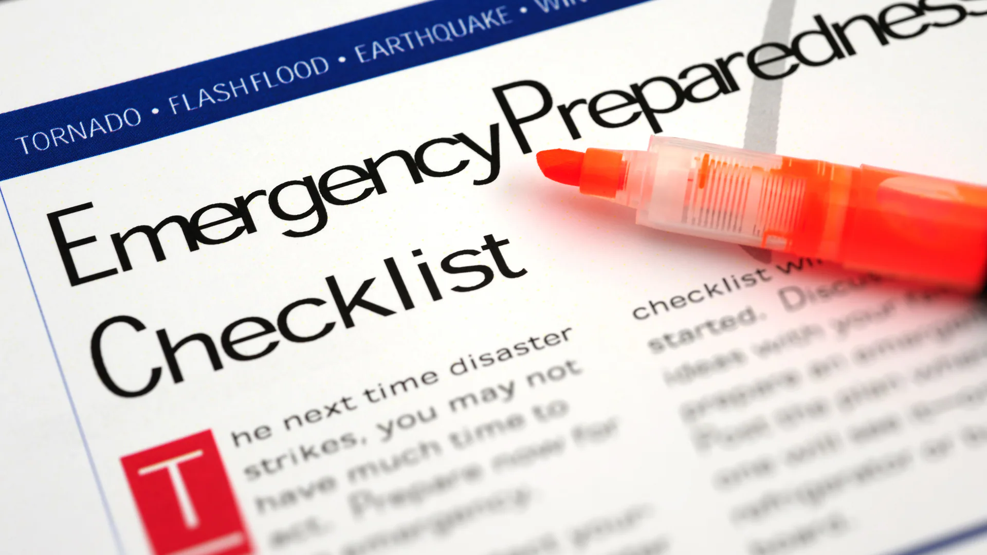 emergency preparedness month checklist