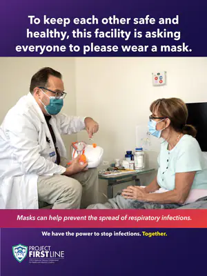 To keep each other safe and healthy, this facility is asking everyone to please wear a mask.