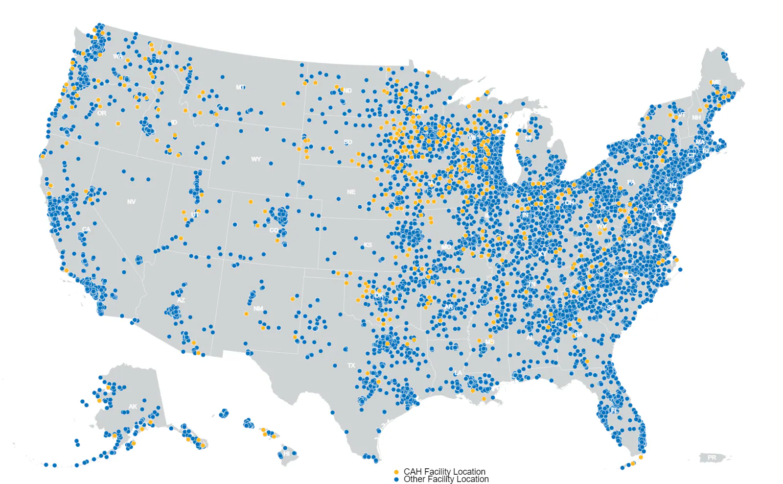 Snapshot of eCR coverage across the United States as of December 31, 2023