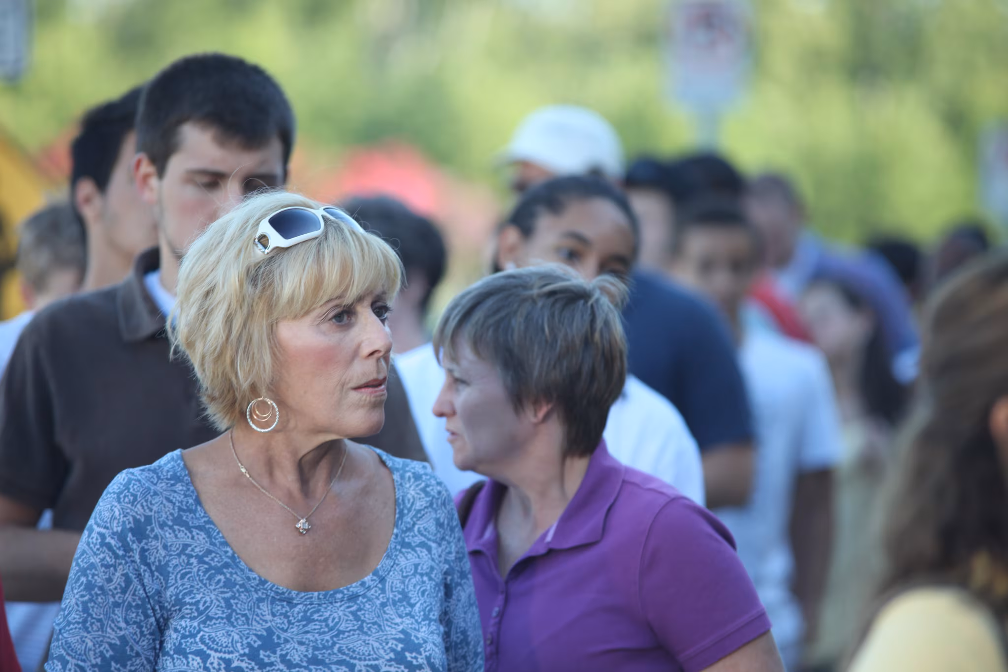 Group of people at CRC greeting area