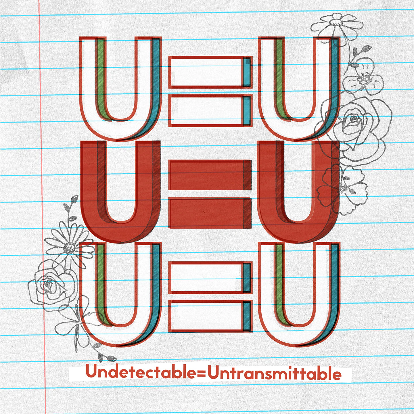 U=U graphic with text: Undetectable = Untransmittable