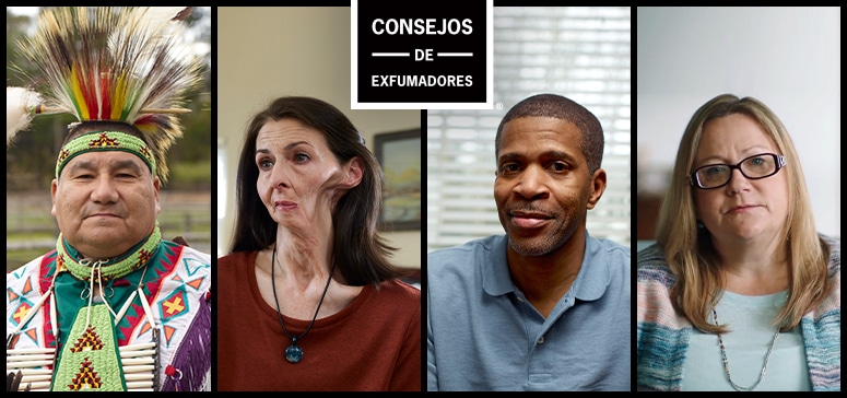 Consejos de exfumadores: Nathan M., Christine B., Roosevelt S., Rebecca C.